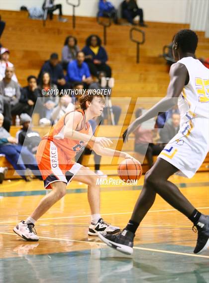 Thumbnail 1 in Cape Fear Christian Academy vs. GRACE Christian (Hoops and Dreams Showcase Fayetteville, NC) photogallery.