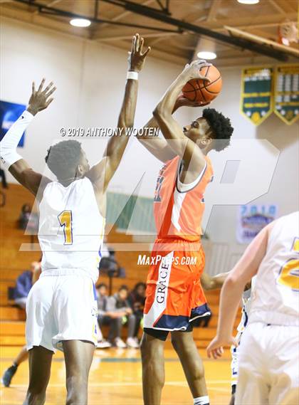 Thumbnail 1 in Cape Fear Christian Academy vs. GRACE Christian (Hoops and Dreams Showcase Fayetteville, NC) photogallery.