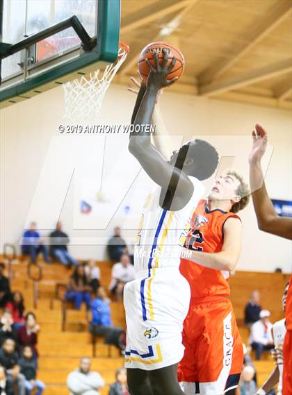 Thumbnail 3 in Cape Fear Christian Academy vs. GRACE Christian (Hoops and Dreams Showcase Fayetteville, NC) photogallery.