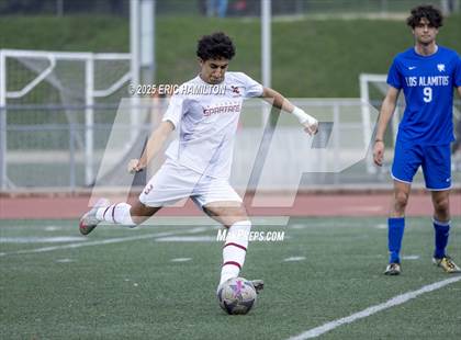Thumbnail 1 in La Canada vs Los Alamitos (South's Boys Varsity Soccer Tournament) photogallery.