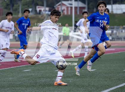 Thumbnail 3 in La Canada vs Los Alamitos (South's Boys Varsity Soccer Tournament) photogallery.