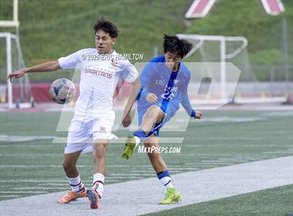 Thumbnail 1 in La Canada vs Los Alamitos (South's Boys Varsity Soccer Tournament) photogallery.