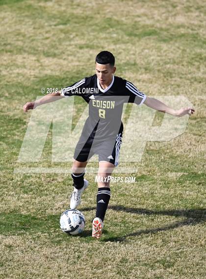 Thumbnail 3 in Edison [Thomas A.] vs Madison (NEISD Tournament) photogallery.