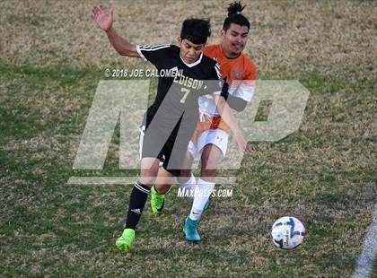 Thumbnail 3 in Edison [Thomas A.] vs Madison (NEISD Tournament) photogallery.