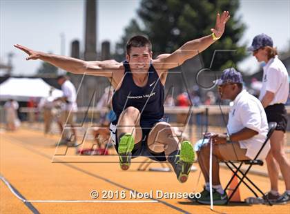 Thumbnail 3 in CIF NCS Masters Track and Field Championships (Boys Long Jump) photogallery.