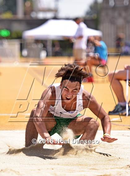 Thumbnail 2 in CIF NCS Masters Track and Field Championships (Boys Long Jump) photogallery.