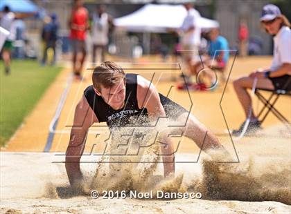 Thumbnail 2 in CIF NCS Masters Track and Field Championships (Boys Long Jump) photogallery.