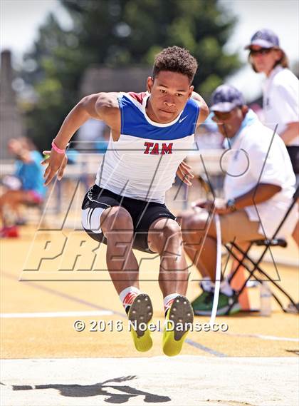 Thumbnail 1 in CIF NCS Masters Track and Field Championships (Boys Long Jump) photogallery.