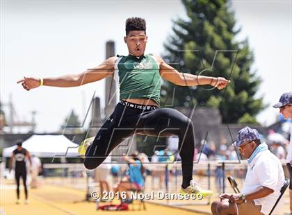Thumbnail 2 in CIF NCS Masters Track and Field Championships (Boys Long Jump) photogallery.