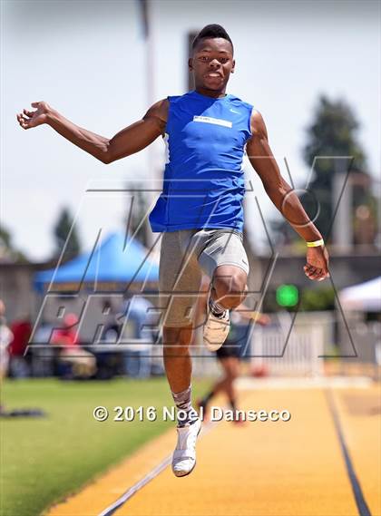 Thumbnail 2 in CIF NCS Masters Track and Field Championships (Boys Long Jump) photogallery.