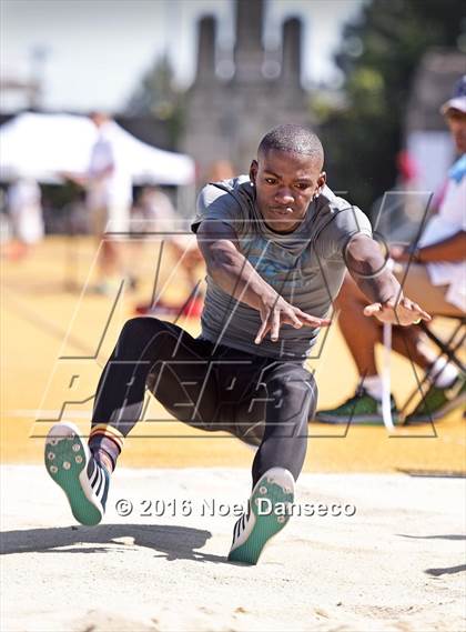 Thumbnail 2 in CIF NCS Masters Track and Field Championships (Boys Long Jump) photogallery.