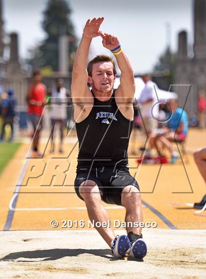 Thumbnail 1 in CIF NCS Masters Track and Field Championships (Boys Long Jump) photogallery.