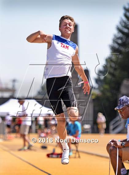 Thumbnail 3 in CIF NCS Masters Track and Field Championships (Boys Long Jump) photogallery.