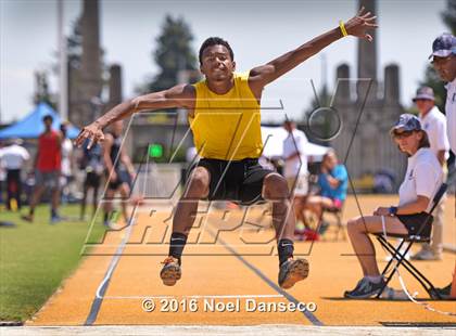 Thumbnail 3 in CIF NCS Masters Track and Field Championships (Boys Long Jump) photogallery.
