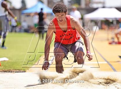 Thumbnail 2 in CIF NCS Masters Track and Field Championships (Boys Long Jump) photogallery.