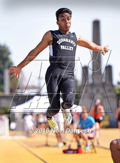 Thumbnail 2 in CIF NCS Masters Track and Field Championships (Boys Long Jump) photogallery.