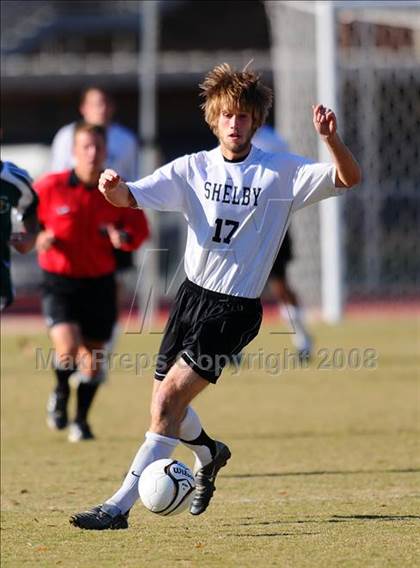 Thumbnail 1 in Shelby vs. Cardinal Gibbons (NCHSAA Boys Soccer 2A Final) photogallery.