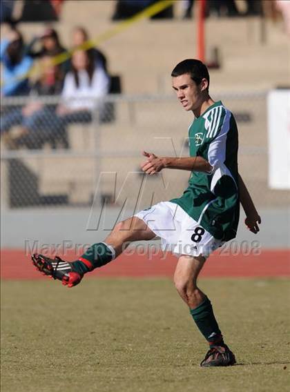 Thumbnail 1 in Shelby vs. Cardinal Gibbons (NCHSAA Boys Soccer 2A Final) photogallery.