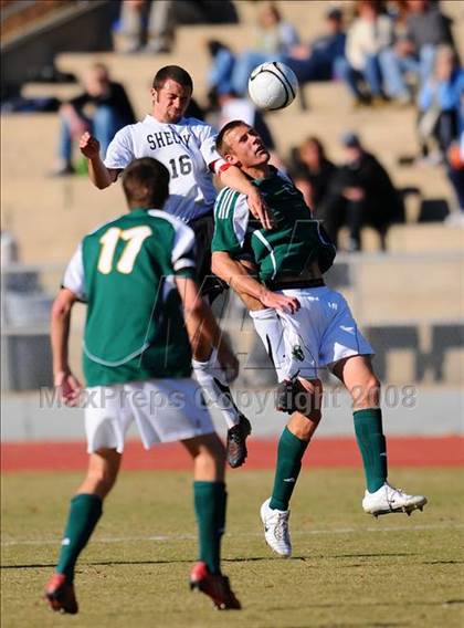 Thumbnail 2 in Shelby vs. Cardinal Gibbons (NCHSAA Boys Soccer 2A Final) photogallery.