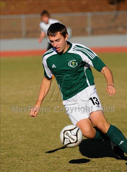 Thumbnail 2 in Shelby vs. Cardinal Gibbons (NCHSAA Boys Soccer 2A Final) photogallery.