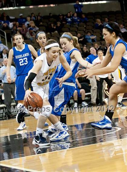 Thumbnail 1 in Highlands vs. Notre Dame Academy (2012 9th Region Girls Basketball Tournament) photogallery.