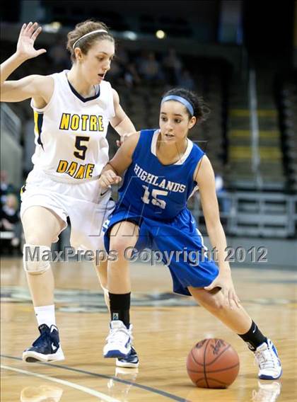 Thumbnail 3 in Highlands vs. Notre Dame Academy (2012 9th Region Girls Basketball Tournament) photogallery.