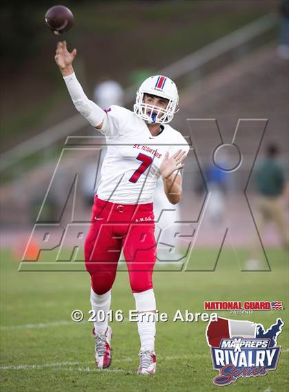 Thumbnail 1 in Sacred Heart Cathedral Preparatory vs. St. Ignatius (2015 MaxPreps Rivalry Series) photogallery.