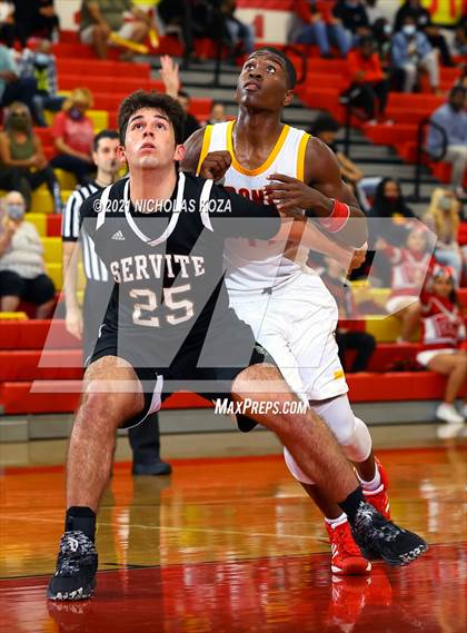 Thumbnail 2 in Dominguez vs. Servite (CIF SS D2AA Playoffs) photogallery.