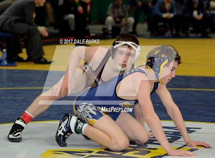 Thumbnail 2 in NYSPHSAA Wrestling Championships (Div.2 - 120 lb. Champ) photogallery.