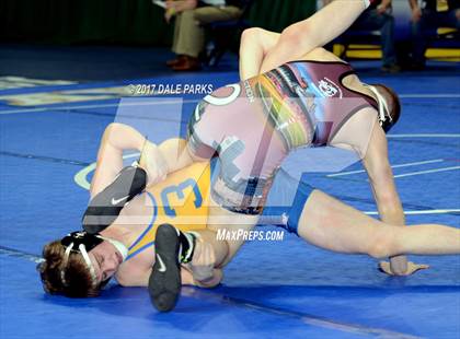 Thumbnail 3 in NYSPHSAA Wrestling Championships (Div.2 - 120 lb. Champ) photogallery.