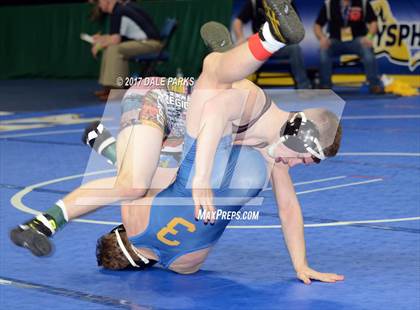 Thumbnail 1 in NYSPHSAA Wrestling Championships (Div.2 - 120 lb. Champ) photogallery.