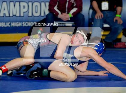 Thumbnail 3 in NYSPHSAA Wrestling Championships (Div.2 - 120 lb. Champ) photogallery.