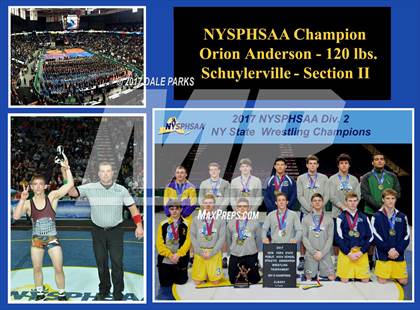 Thumbnail 2 in NYSPHSAA Wrestling Championships (Div.2 - 120 lb. Champ) photogallery.