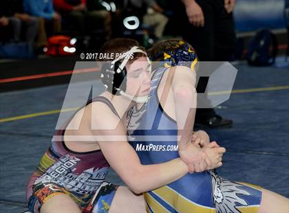 Thumbnail 1 in NYSPHSAA Wrestling Championships (Div.2 - 120 lb. Champ) photogallery.