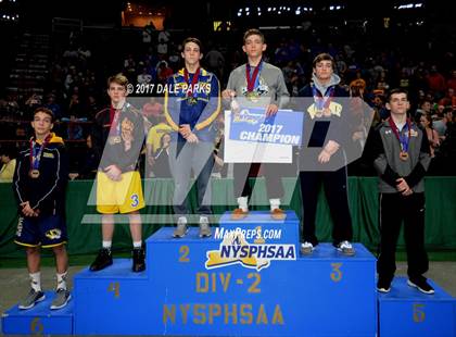 Thumbnail 3 in NYSPHSAA Wrestling Championships (Div.2 - 120 lb. Champ) photogallery.