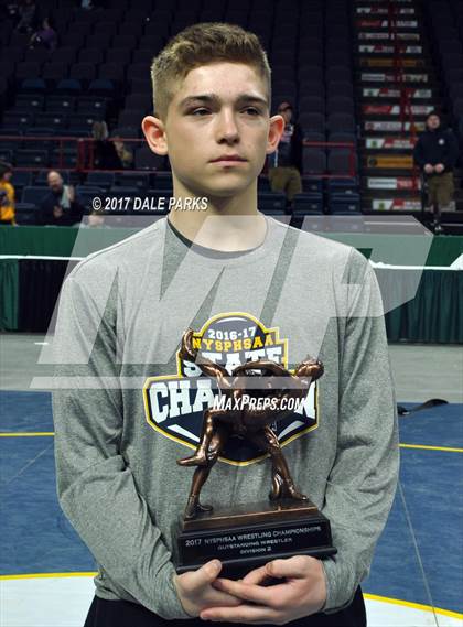 Thumbnail 2 in NYSPHSAA Wrestling Championships (Div.2 - 120 lb. Champ) photogallery.