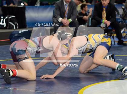 Thumbnail 2 in NYSPHSAA Wrestling Championships (Div.2 - 120 lb. Champ) photogallery.
