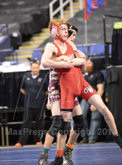 Thumbnail 3 in NCHSAA Individual Wrestling State Tournament (2A, 3A and 4A 1st Consolation Round) photogallery.
