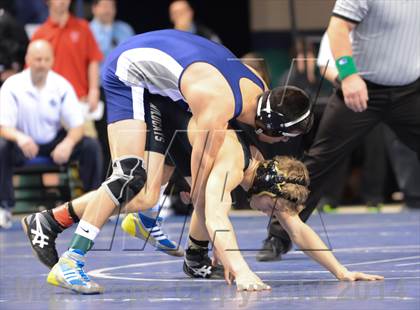 Thumbnail 1 in NCHSAA Individual Wrestling State Tournament (2A, 3A and 4A 1st Consolation Round) photogallery.