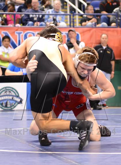 Thumbnail 2 in NCHSAA Individual Wrestling State Tournament (2A, 3A and 4A 1st Consolation Round) photogallery.
