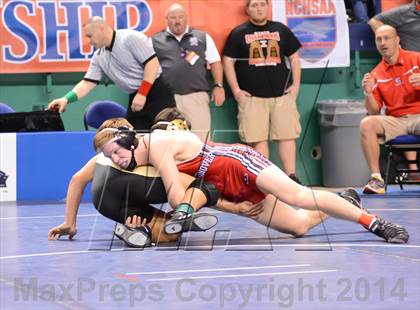 Thumbnail 1 in NCHSAA Individual Wrestling State Tournament (2A, 3A and 4A 1st Consolation Round) photogallery.
