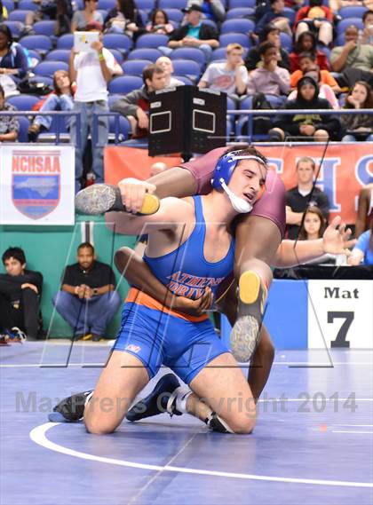 Thumbnail 1 in NCHSAA Individual Wrestling State Tournament (2A, 3A and 4A 1st Consolation Round) photogallery.