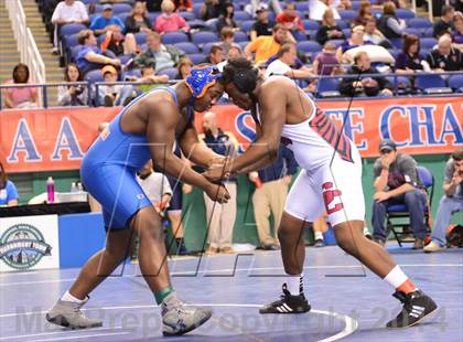 Thumbnail 1 in NCHSAA Individual Wrestling State Tournament (2A, 3A and 4A 1st Consolation Round) photogallery.