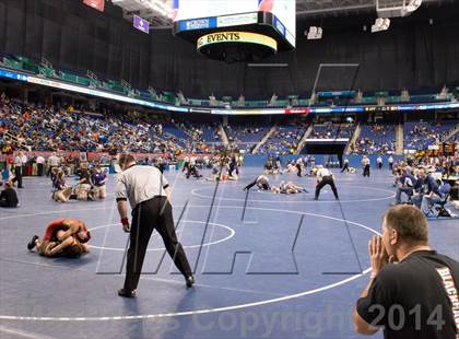 Thumbnail 1 in NCHSAA Individual Wrestling State Tournament (2A, 3A and 4A 1st Consolation Round) photogallery.