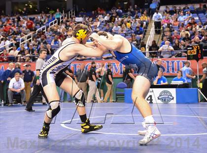 Thumbnail 1 in NCHSAA Individual Wrestling State Tournament (2A, 3A and 4A 1st Consolation Round) photogallery.