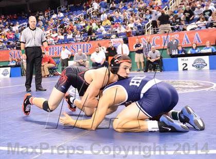 Thumbnail 3 in NCHSAA Individual Wrestling State Tournament (2A, 3A and 4A 1st Consolation Round) photogallery.
