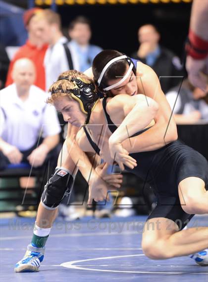 Thumbnail 3 in NCHSAA Individual Wrestling State Tournament (2A, 3A and 4A 1st Consolation Round) photogallery.