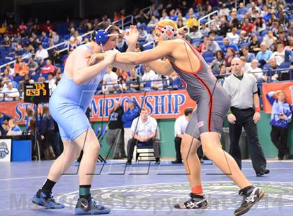 Thumbnail 1 in NCHSAA Individual Wrestling State Tournament (2A, 3A and 4A 1st Consolation Round) photogallery.