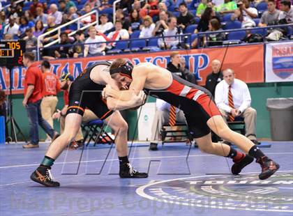 Thumbnail 1 in NCHSAA Individual Wrestling State Tournament (2A, 3A and 4A 1st Consolation Round) photogallery.