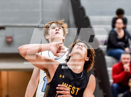 Thumbnail 1 in West vs East (Shawnee Mission East Tournament) photogallery.